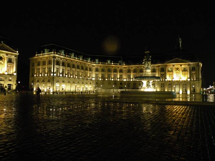  la place de la Bourse de nuit